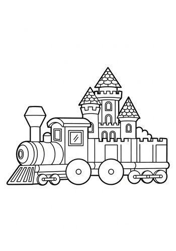 Castle Train Coloring Page: A Whimsical Adventure