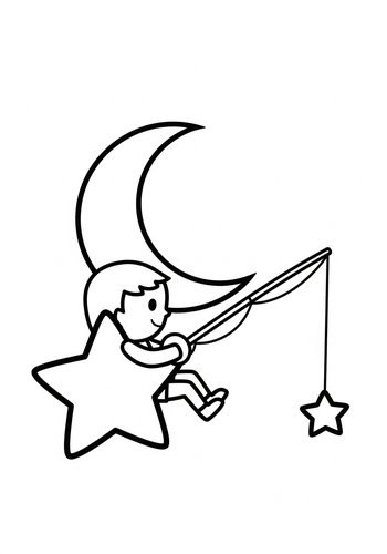 Catch A Star Coloring Page: Whimsical Fun