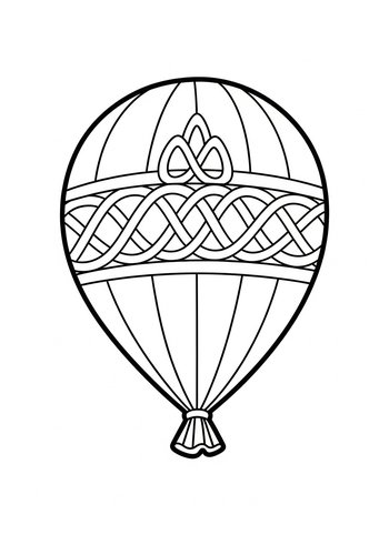 Celtic Hot Air Balloon Coloring Page