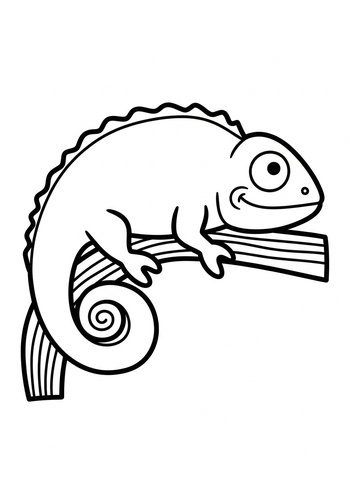 Chameleon Coloring Page: A Reptilian Adventure