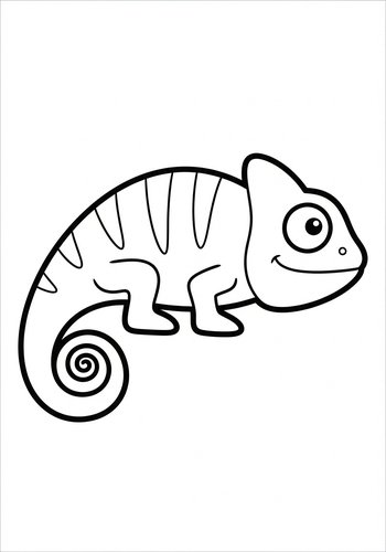 Charming Chameleon Coloring Page: A World Of Color