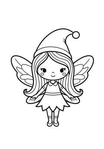 Charming Fairy Coloring Page