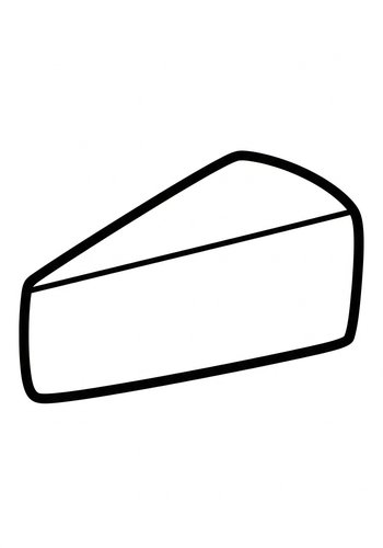 Cheese Slice Coloring Page Fun