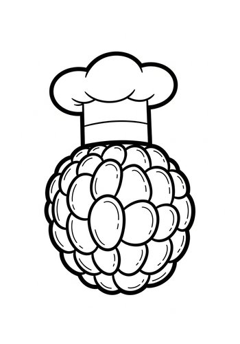 Chef Berry Coloring Page Fun