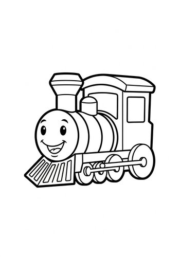 Choo-choo Train Coloring Page For Kids