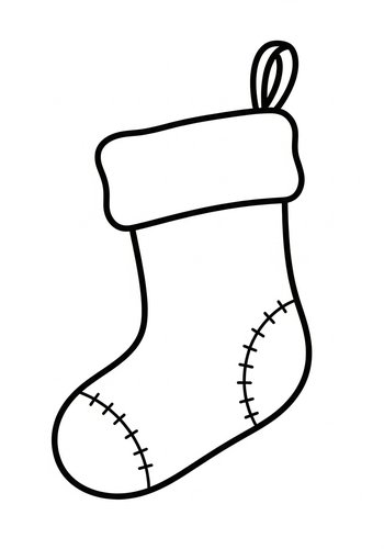 Christmas Stocking Coloring Page Fun