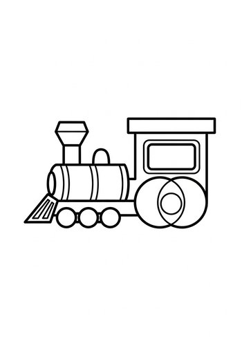 Chugging Along: Train Coloring Page