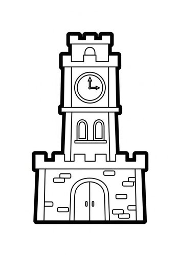 Clock Tower Coloring Page: A Timeless Tale