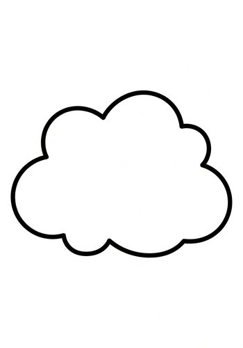 Cloud Coloring Page For Kids