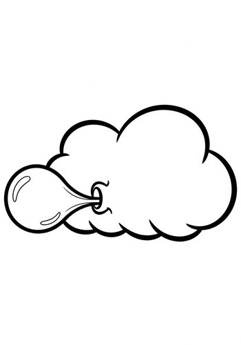 Cloud Trumpet Coloring Page