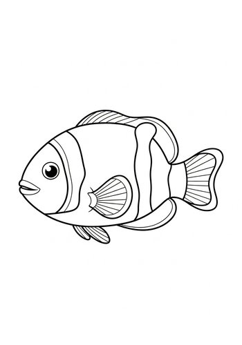 Clownfish Coloring Page For Aquatic Fun
