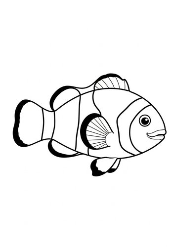 Clownfish Coloring Page For Kids