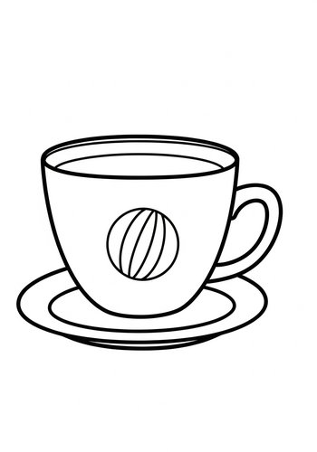Coffee Cup Coloring Page: Brew Up Some Fun