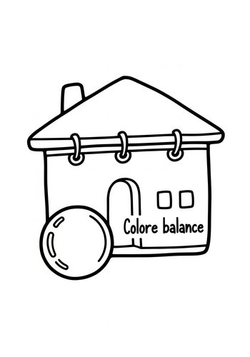 Color Balance House Coloring Page