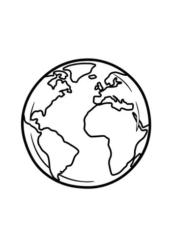 Color Our World: Earth Coloring Page