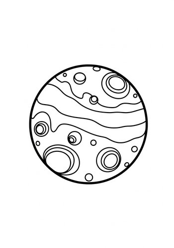 Coloring Page: Color Your Own Alien Planet