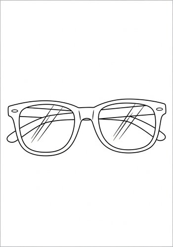Color Your World: Stylish Glasses Coloring Page