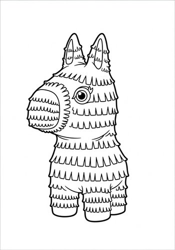 Coloring Page: Colorful Celebration: Piñata Coloring Page Fun