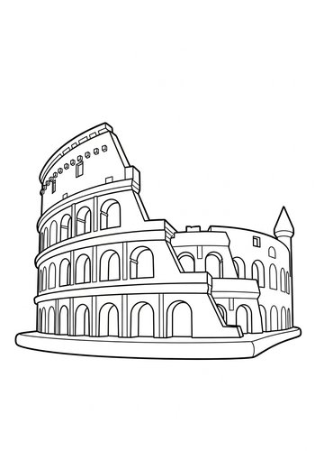 Colosseum Coloring Page: Journey To Ancient Rome