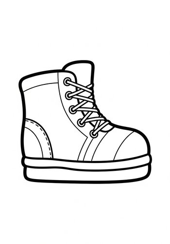 Cool Boot Coloring Page