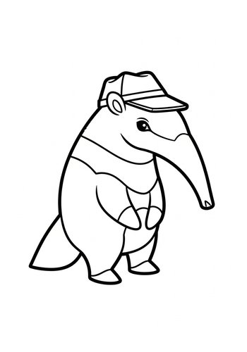 Cool Detective Anteater Coloring Page