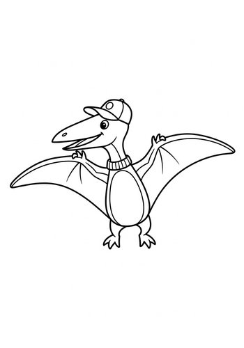 Cool Dinosaur Pterodactyl Coloring Page