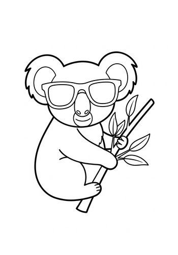 Cool Koala Coloring Page For Kids