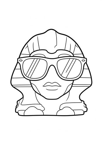 Cool Sphinx Coloring Page: Ancient Egypt Vibes