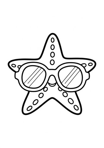Cool Starfish Coloring Page