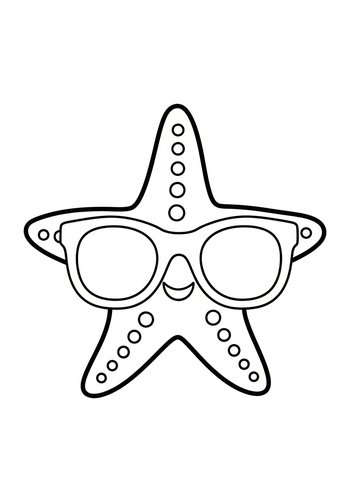 Cool Starfish Coloring Page: Summer Fun
