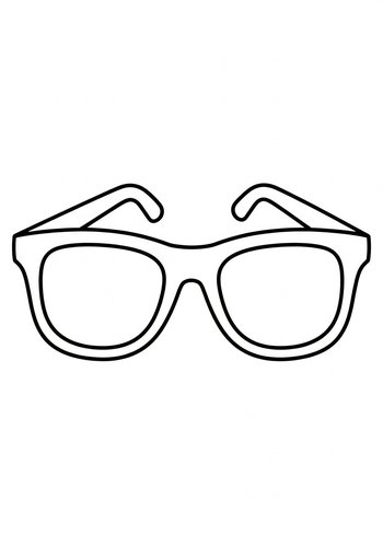 Cool Sunglasses Coloring Page For Kids