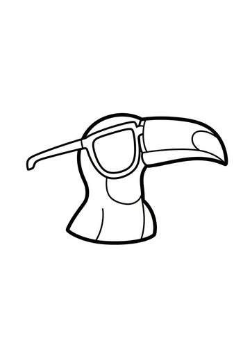 Cool Toucan Coloring Page