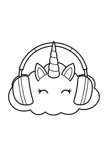 Cool Unicorn Coloring Page For Kids