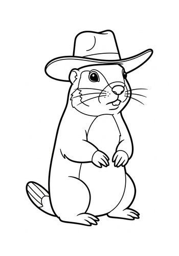 Cowboy Critter Coloring Page