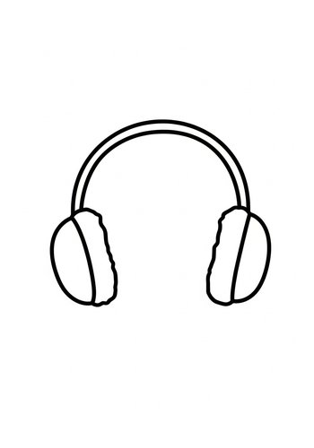 Cozy Headphones Coloring Page Fun