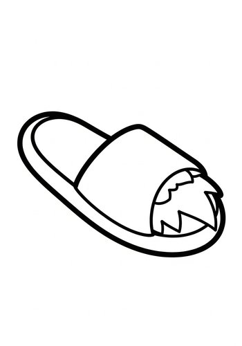 Cozy Slipper Coloring Page