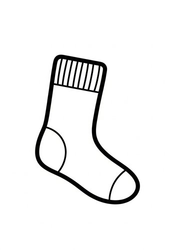 Cozy Sock Coloring Page Fun