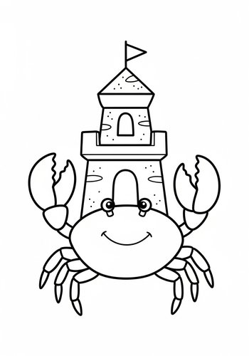 Crabby Castle Coloring Page