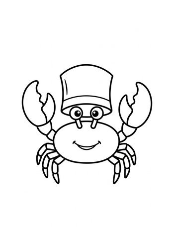 Crabby Chef Coloring Page For Kids