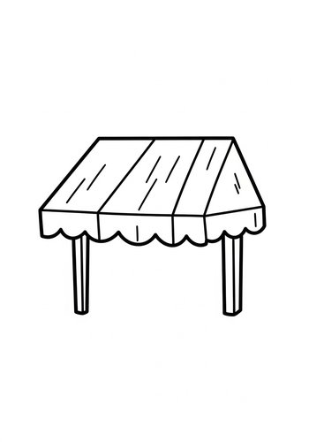 Craft Stall Coloring Page: Market Fun