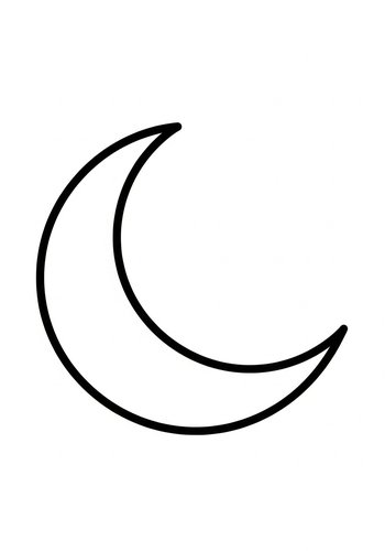 Crescent Moon Coloring Page: Celestial Fun
