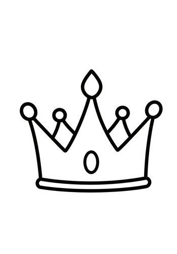 Crown Coloring Page - Royal Fun
