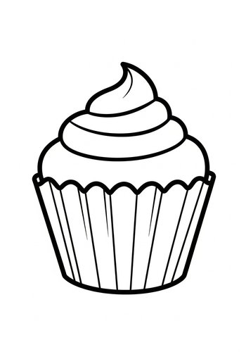 Cupcake Coloring Page Fun