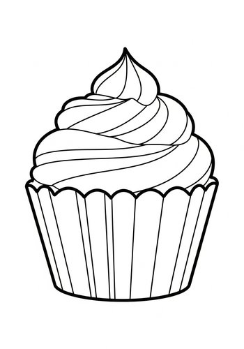 Cupcake Coloring Page Fun