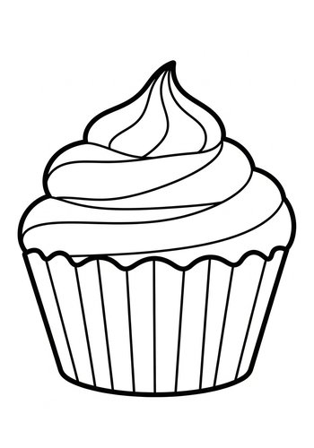 Cupcake Coloring Page: Sweet Treat Fun