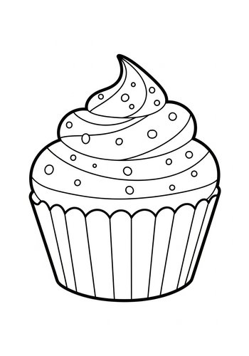 Cupcake Coloring Page: Sweet Treat Fun