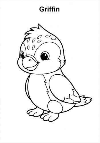 Cute Baby Griffin Coloring Page