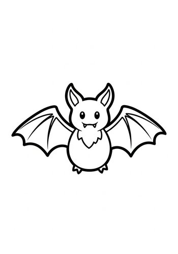 Cute Bat Coloring Page: Spooky Fun