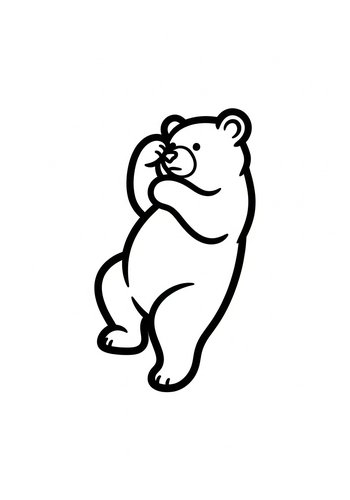 Cute Bear Coloring Page: A Wild Adventure