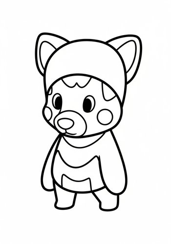 Cute Bear Cub Coloring Page For Kids
